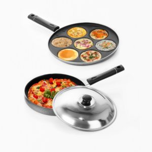 Sumeet Nonstick Oscar Combo Set (Pizza Pan + Multi Snack Maker - 7 Pcs)