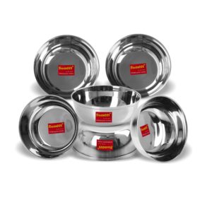Sumeet Stainless Steel Heavy Gauge Bowl set / Wati set  with Mirror Finish 10cm Dia - Set of 6pc
