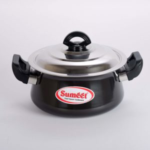Sumeet 3mm Hard Anodised Handi With (Stainless Steel Lid) (2 Ltrs) - No. 13
